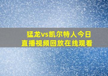 猛龙vs凯尔特人今日直播视频回放在线观看