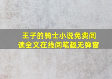 王子的骑士小说免费阅读全文在线阅笔趣无弹窗