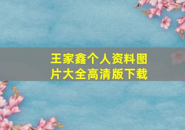 王家鑫个人资料图片大全高清版下载