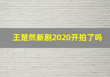 王楚然新剧2020开拍了吗