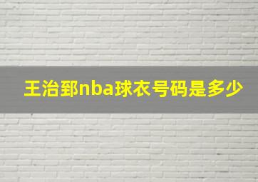 王治郅nba球衣号码是多少