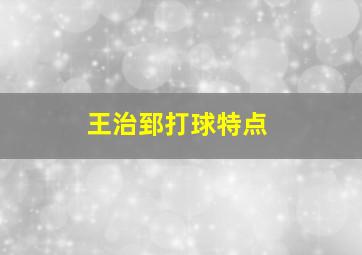 王治郅打球特点