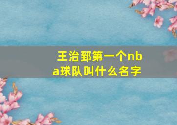 王治郅第一个nba球队叫什么名字