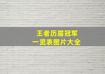 王者历届冠军一览表图片大全