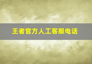 王者官方人工客服电话