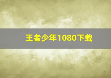 王者少年1080下载