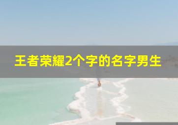 王者荣耀2个字的名字男生