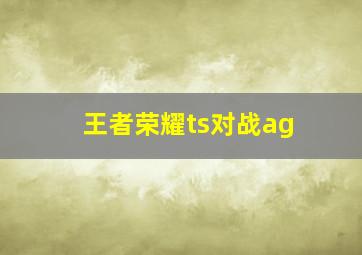 王者荣耀ts对战ag