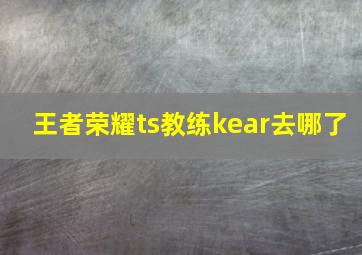 王者荣耀ts教练kear去哪了