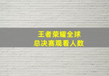 王者荣耀全球总决赛观看人数