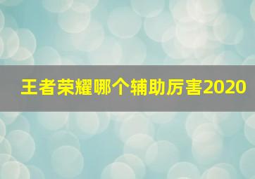 王者荣耀哪个辅助厉害2020