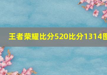 王者荣耀比分520比分1314图