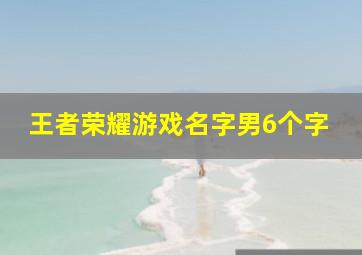 王者荣耀游戏名字男6个字