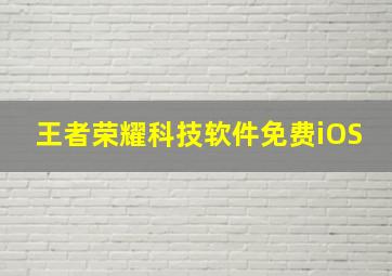 王者荣耀科技软件免费iOS