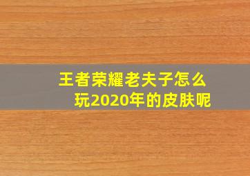 王者荣耀老夫子怎么玩2020年的皮肤呢