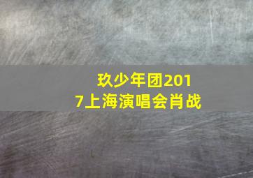 玖少年团2017上海演唱会肖战