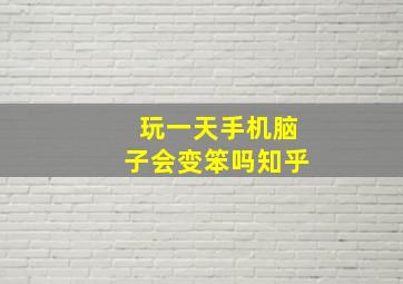 玩一天手机脑子会变笨吗知乎