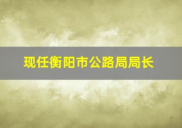 现任衡阳市公路局局长