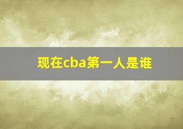 现在cba第一人是谁