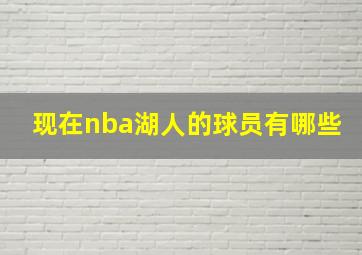 现在nba湖人的球员有哪些