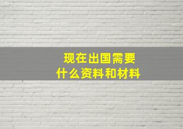 现在出国需要什么资料和材料