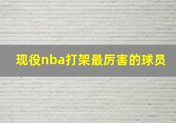 现役nba打架最厉害的球员