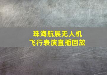 珠海航展无人机飞行表演直播回放