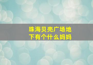 珠海贝壳广场地下有个什么妈妈