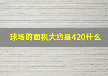 球场的面积大约是420什么