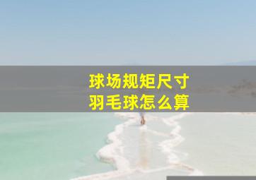 球场规矩尺寸羽毛球怎么算