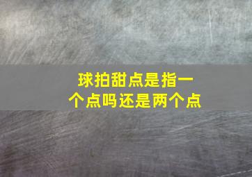 球拍甜点是指一个点吗还是两个点