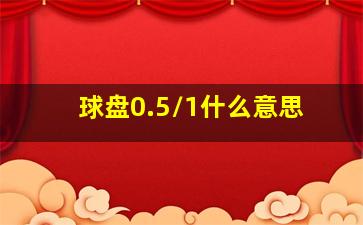 球盘0.5/1什么意思