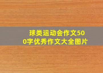 球类运动会作文500字优秀作文大全图片