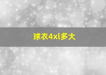 球衣4xl多大