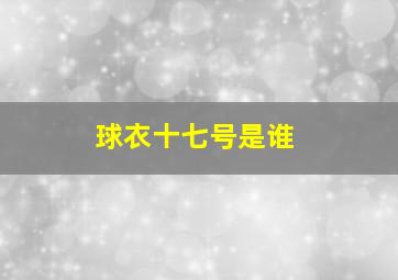 球衣十七号是谁