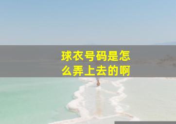 球衣号码是怎么弄上去的啊