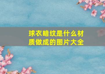 球衣暗纹是什么材质做成的图片大全