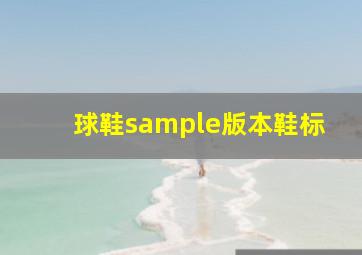 球鞋sample版本鞋标