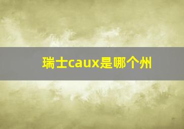 瑞士caux是哪个州