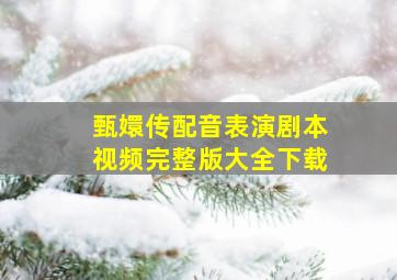 甄嬛传配音表演剧本视频完整版大全下载