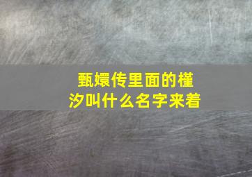 甄嬛传里面的槿汐叫什么名字来着