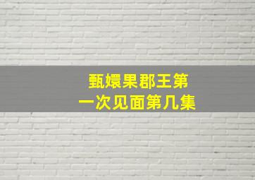 甄嬛果郡王第一次见面第几集