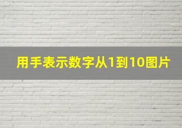 用手表示数字从1到10图片