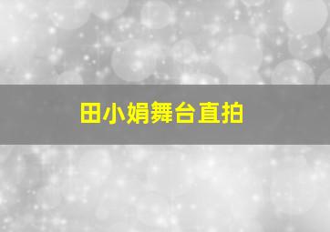 田小娟舞台直拍