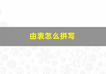 由衷怎么拼写