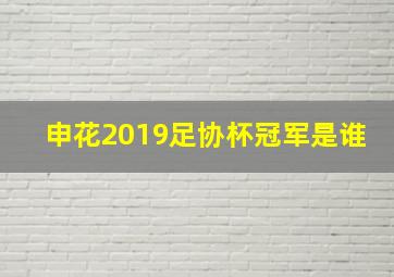 申花2019足协杯冠军是谁