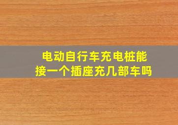 电动自行车充电桩能接一个插座充几部车吗