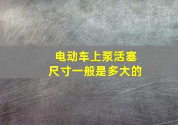 电动车上泵活塞尺寸一般是多大的