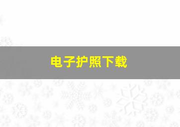 电子护照下载