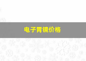 电子胃镜价格